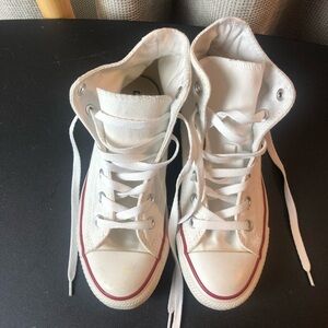 Classic White High-Top Converse Sneakers